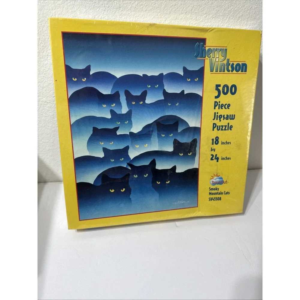 Sherry Vintson Smoky Mountain Cats 500 Piece‎ Jigsaw Puzzle SV45508 USA Sealed
